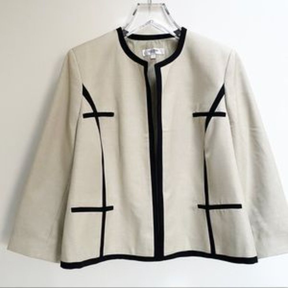 Jones Studio Separates Taupe Open Front Blazer Wi… - image 2